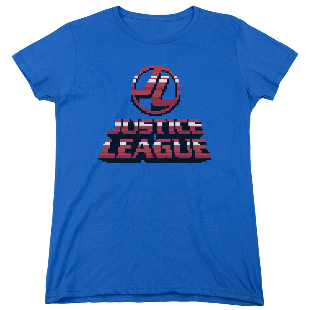 Justice League 8 Bit Jla Womens T-Shirt