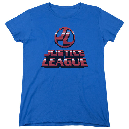Justice League 8 Bit Jla Womens T-Shirt