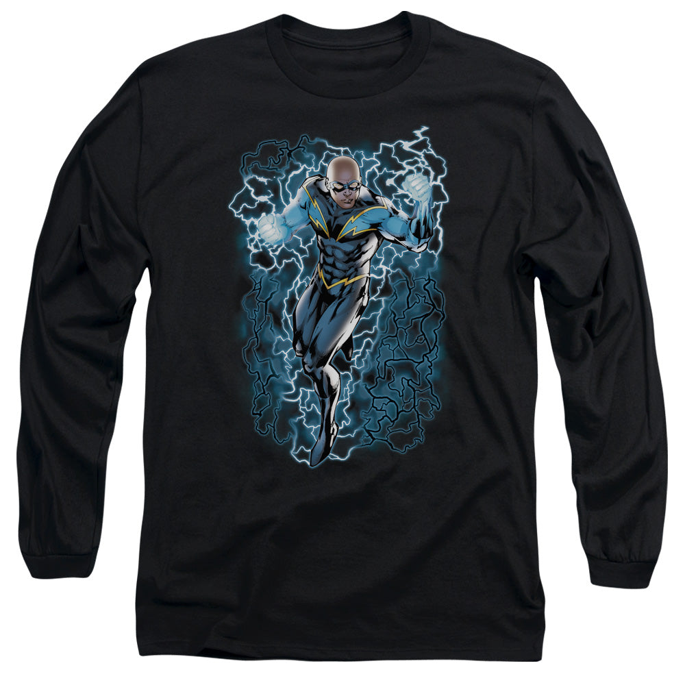 Justice League Black Lightning Bolts Long Sleeve T-Shirt