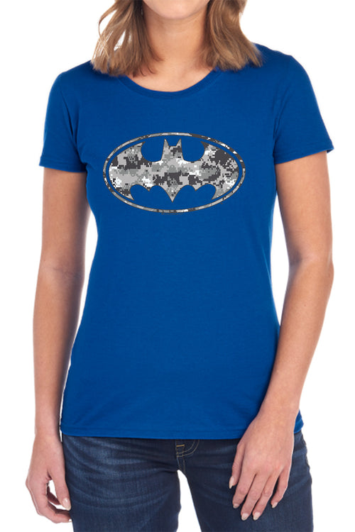 Batman Urban Camo Shield Womens T-Shirt