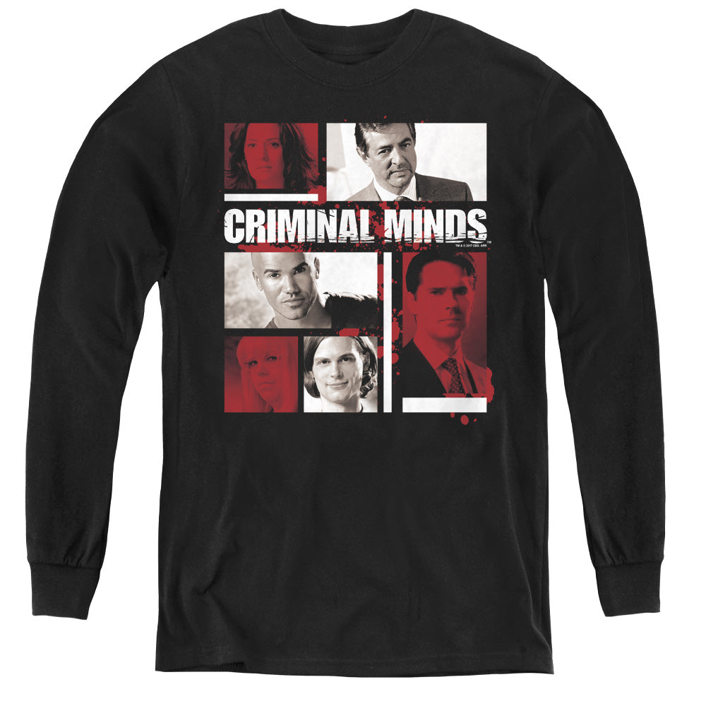 Criminal Minds Character Boxes Youth Long Sleeve T-Shirt