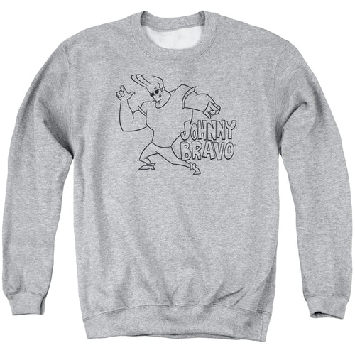 Johnny Bravo Jb Line Art Crewneck Sweatshirt