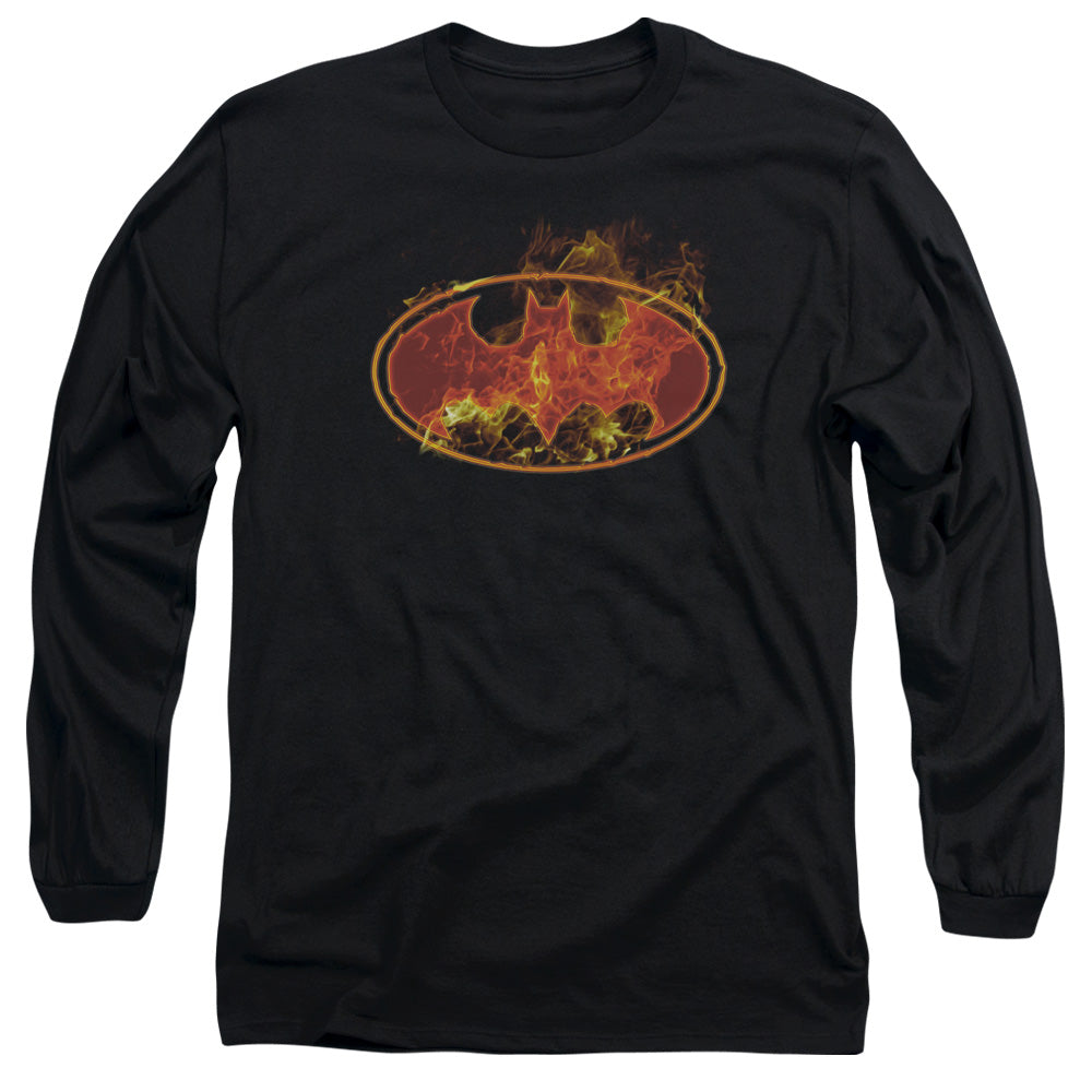 Batman Flames Logo Long Sleeve T-Shirt