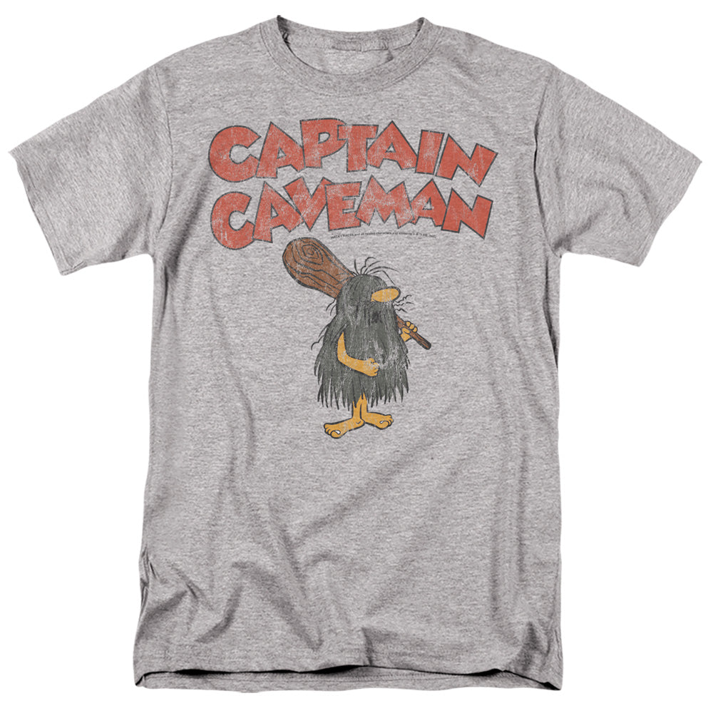 Captain Caveman Distressed Logo T-Shirt