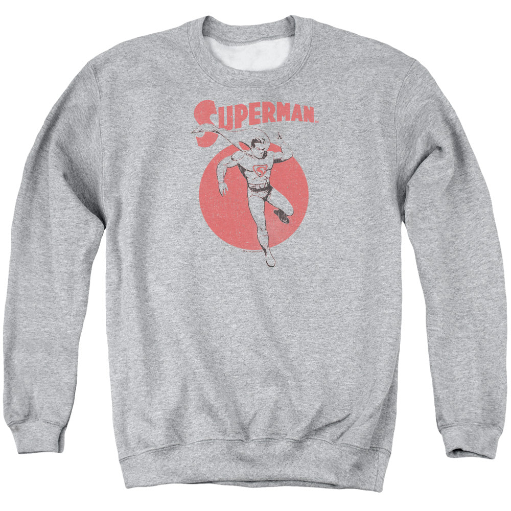 Superman Vintage Sphere Athletic Heather Crewneck Sweatshirt