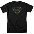 Superman Distressed Camo Shield Black T-Shirt