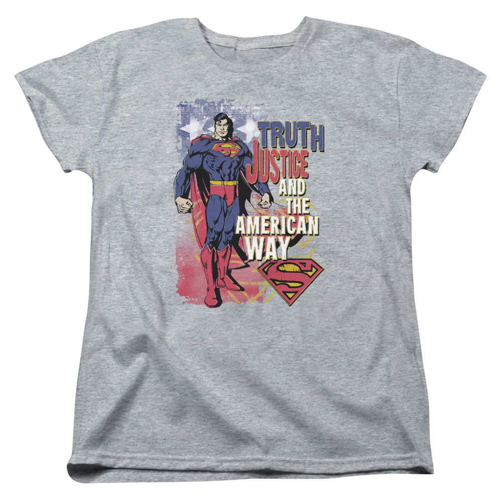 Superman Truth Justice Womens T-Shirt