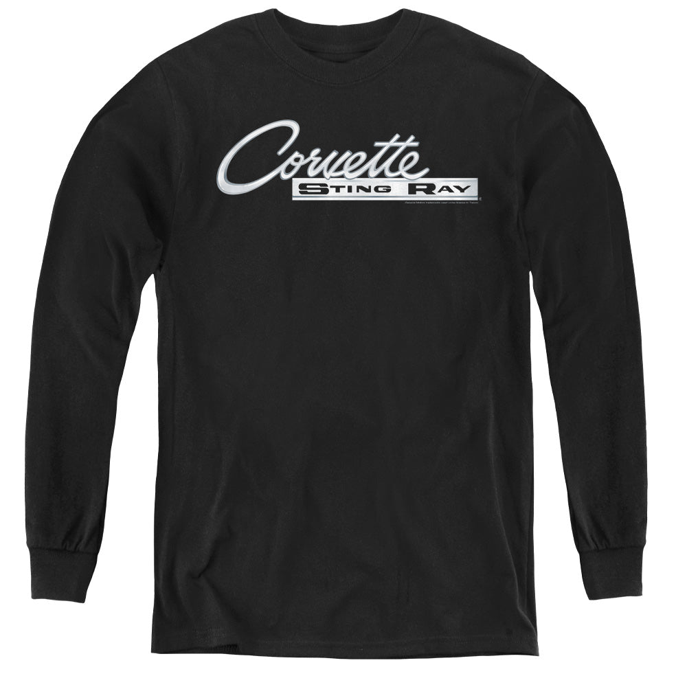 Chevy Chrome Stingray Logo Youth Long Sleeve T-Shirt