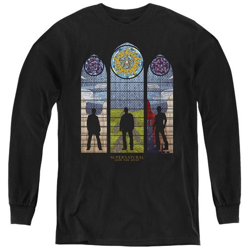 Supernatural Stained Glass Youth Long Sleeve T-Shirt