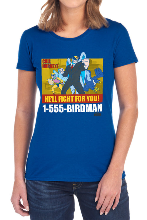 Harvey Birdman, Attorney at Law Birdman Ad Womens T-Shirt