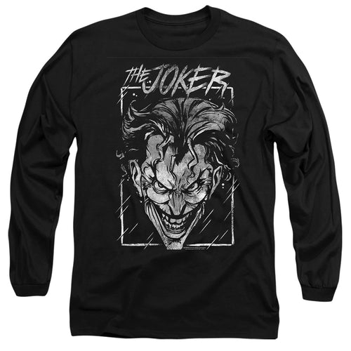 The Batman Joker Storm on Black Long Sleeve T-Shirt