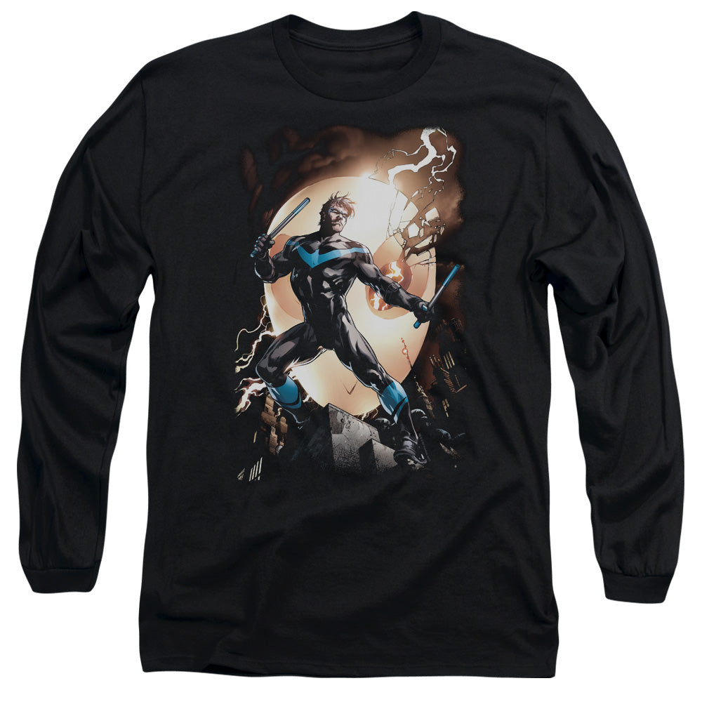 Batman Nightwing Against Owls Long Sleeve T-Shirt