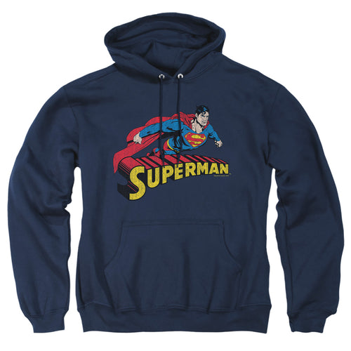 Superman Flying Over Pullover Hoodie
