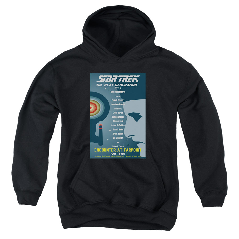 Star Trek Encounter at Farpoint Part Two Black Youth Hoodie