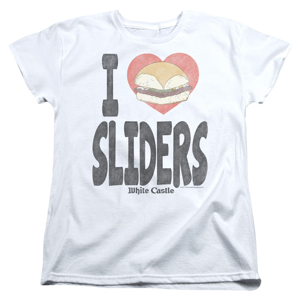 White Castle I Heart Sliders Womens T-Shirt