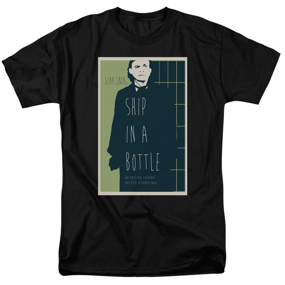 Star Trek Ship in a Bottle Black T-Shirt