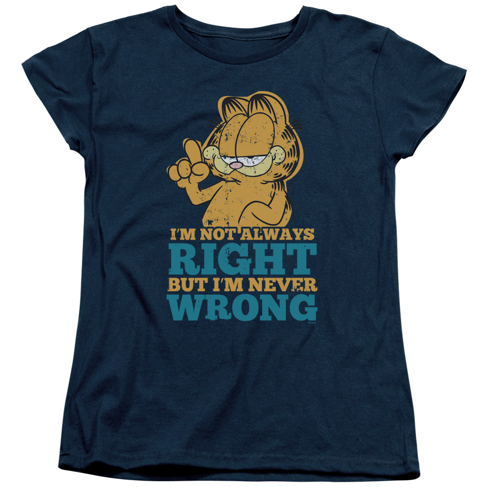 Garfield Never Wrong Womens T-Shirt