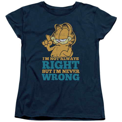Garfield Never Wrong Womens T-Shirt
