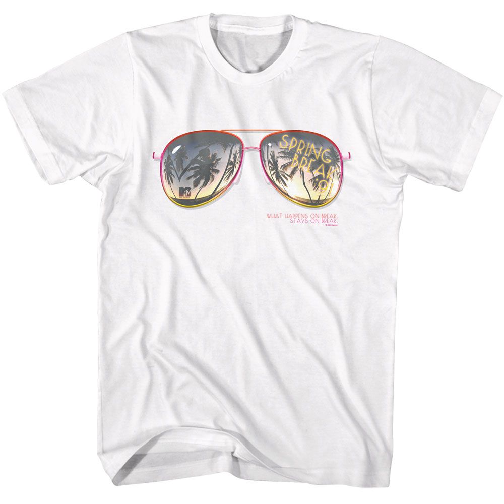 Spring Break 91 Aviators MTV t-shirt in white