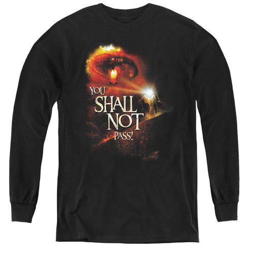 Lord of the Rings You Shall Not Pass Youth Long Sleeve T-Shirt