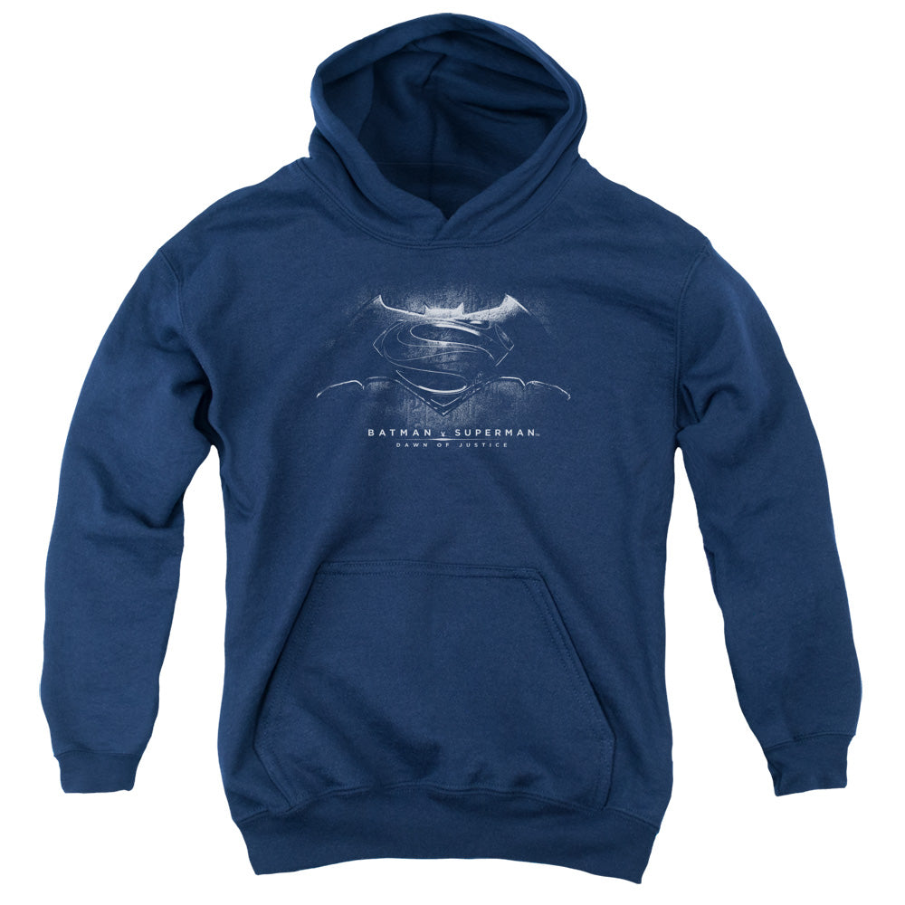 Batman v Superman Bw Logo Youth Hoodie