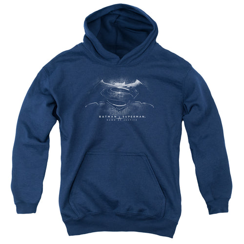 Batman v Superman Bw Logo Youth Hoodie