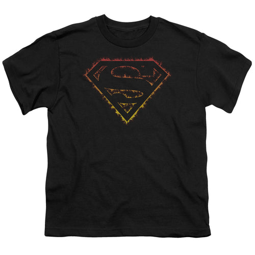 Superman Flame Outlined Logo Youth/Toddler T-Shirt