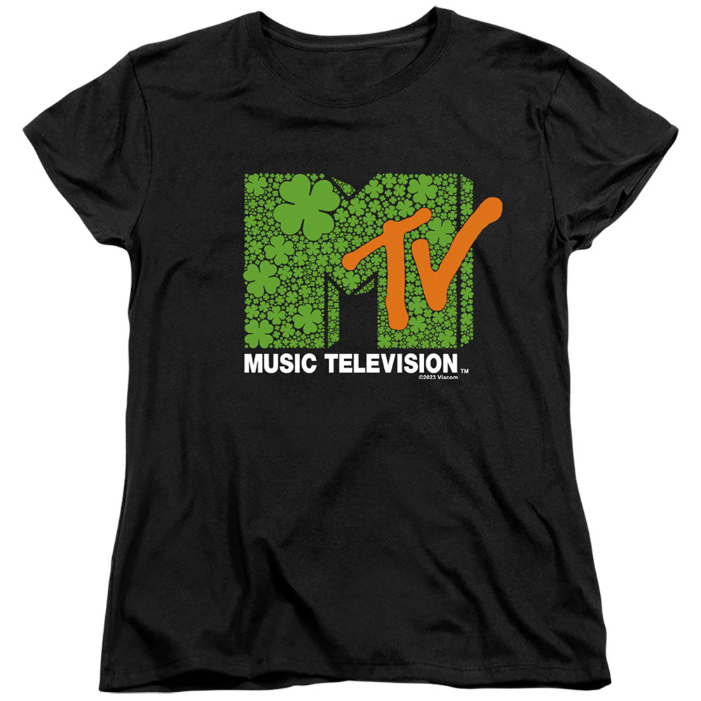 MTV ST. Patrick's Day Shamrock Logo Womens T-Shirt