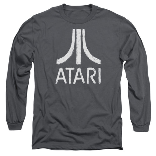 Atari Rough Logo Charcoal Long Sleeve T-Shirt