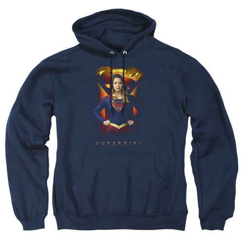 Supergirl Standing Symbol Pullover Hoodie