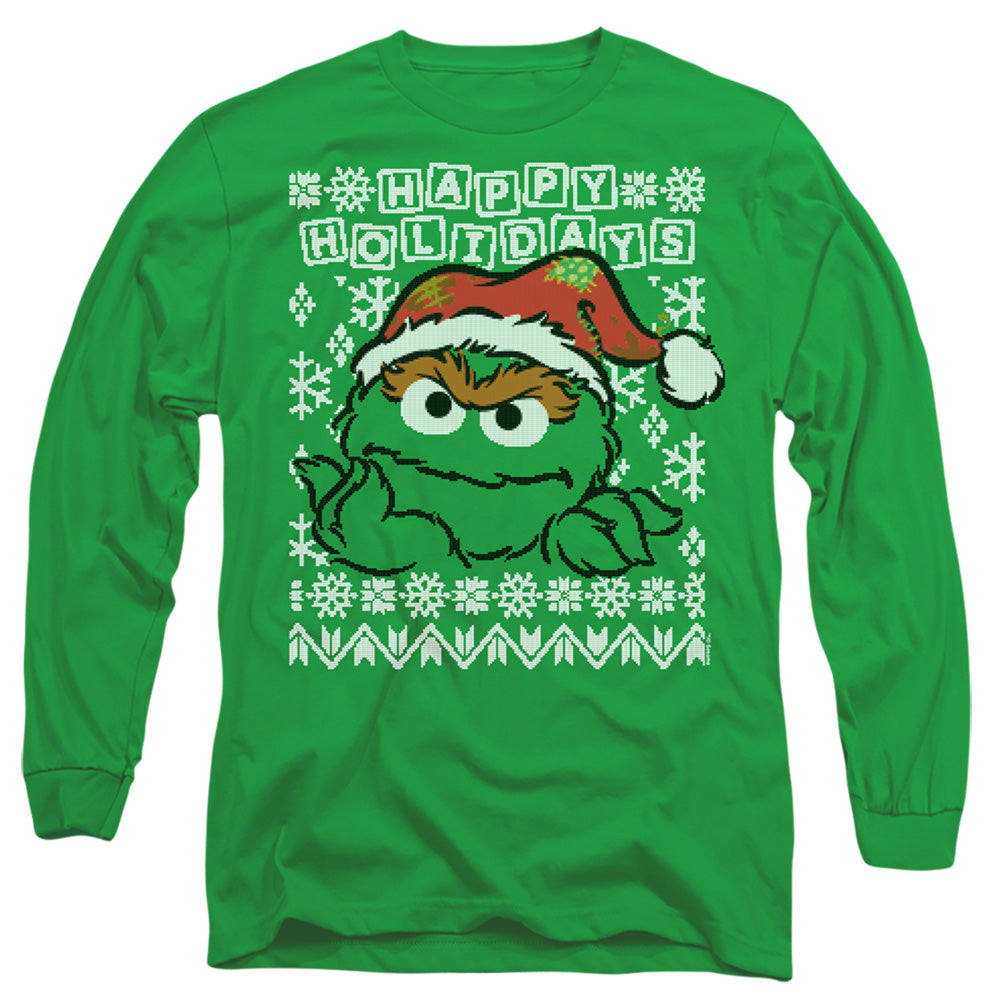 Sesame Street Oscar the Grouch Ugly Christmas Long Sleeve T-Shirt