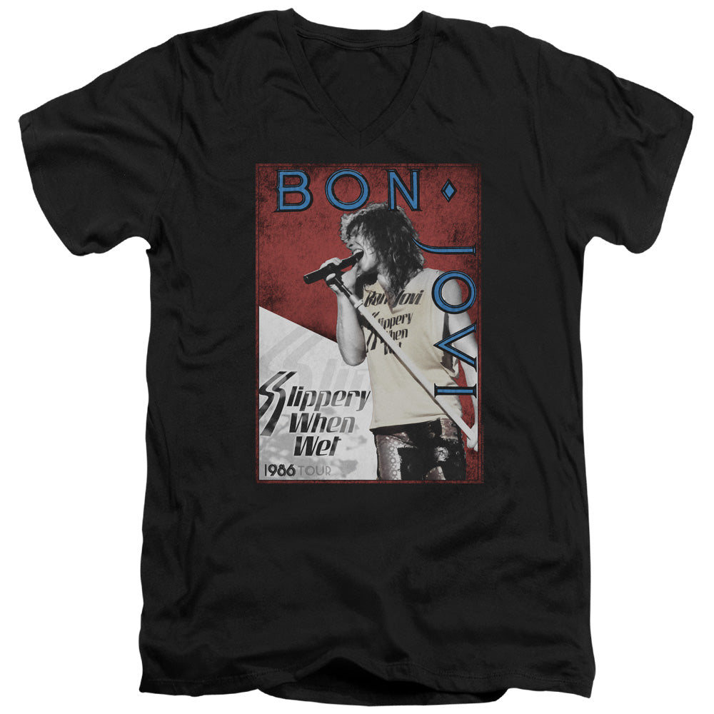 Bon Jovi 86 Tour V-Neck T-Shirt