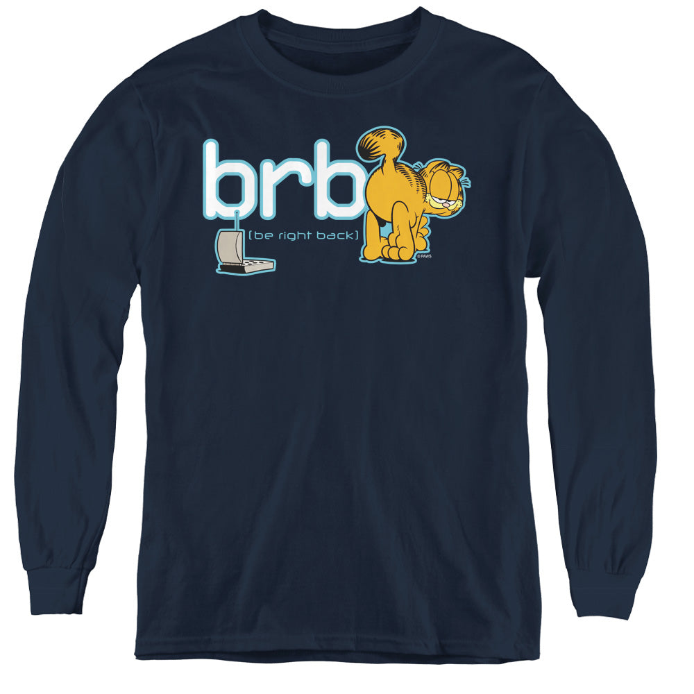 Garfield Be Right Back Youth Long Sleeve T-Shirt