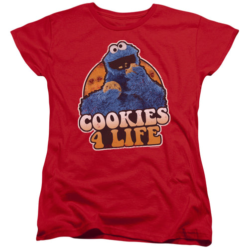Sesame Street Cookies 4 Life Womens T-Shirt