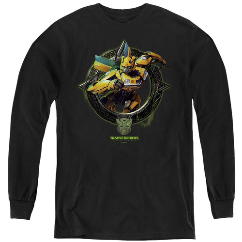 Transformers Bumblebee Circle Frame Youth Long Sleeve T-Shirt