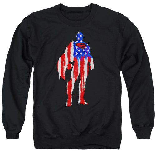 Superman Flag Silhouette Crewneck Sweatshirt