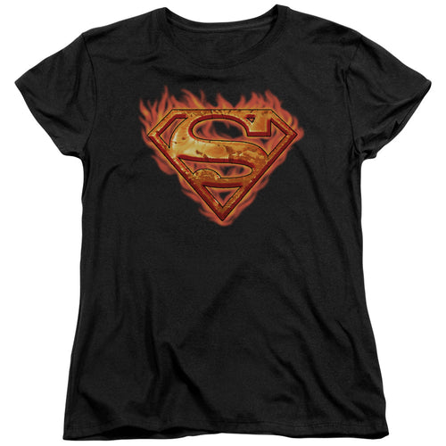 Superman Hot Metal Womens T-Shirt