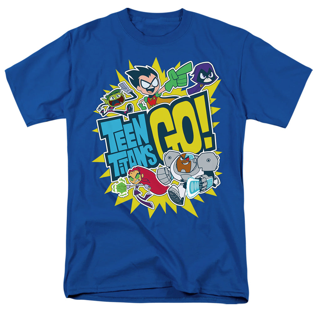 Teen Titans Go! Logo and Characters Burst T-Shirt