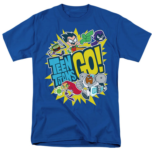 Teen Titans Go! Logo and Characters Burst T-Shirt