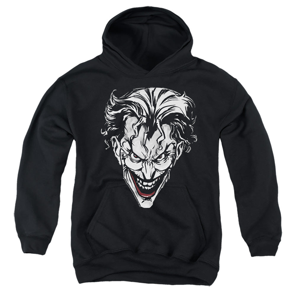 The Batman Joker Red on Black Youth Hoodie