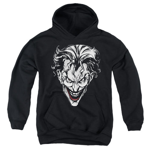 The Batman Joker Red on Black Youth Hoodie