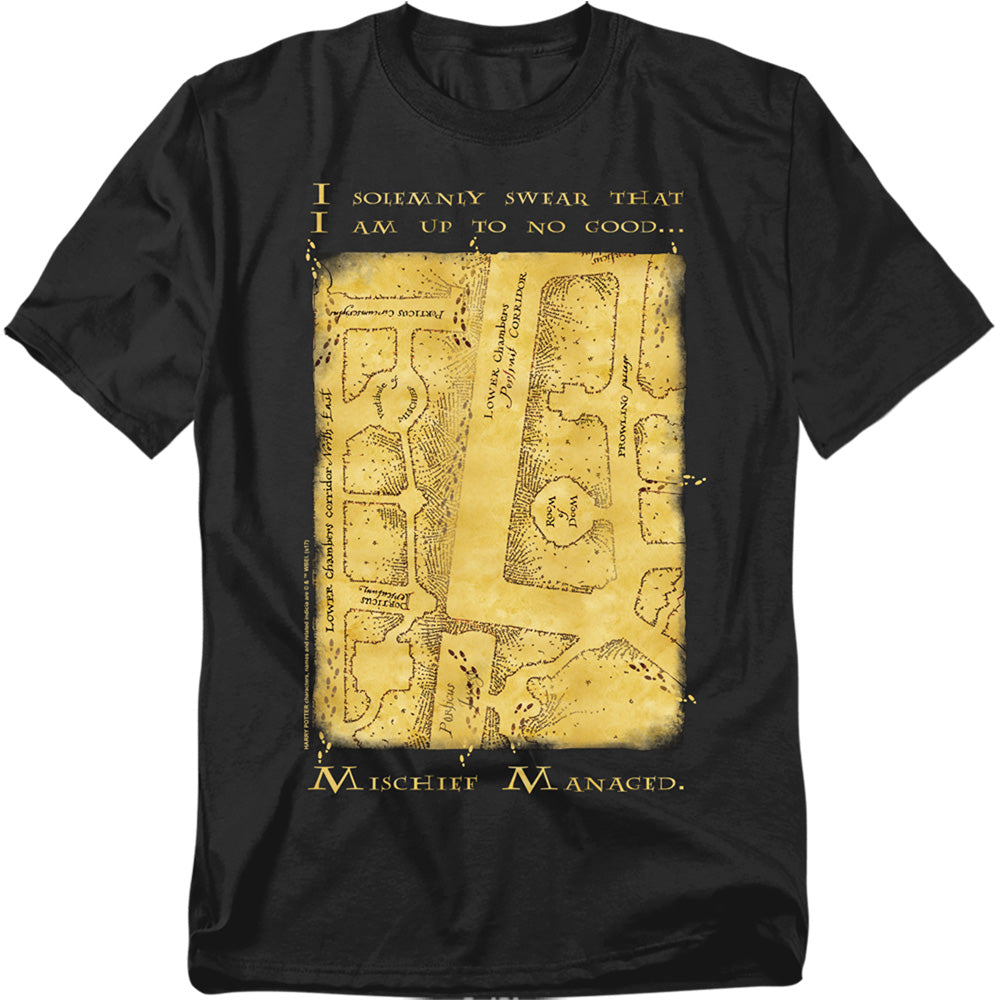Harry Potter Marauders Map Interior Words T-Shirt