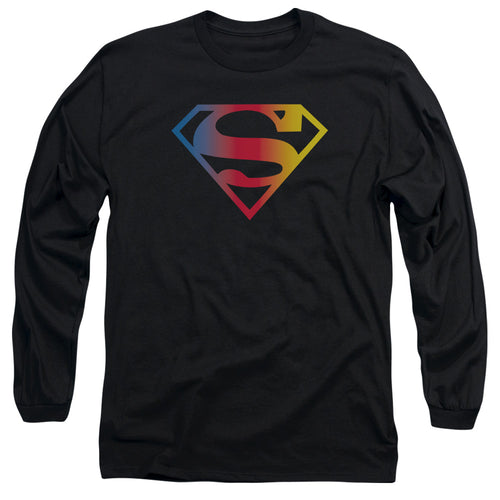Gradient Superman Logo Long Sleeve T-Shirt