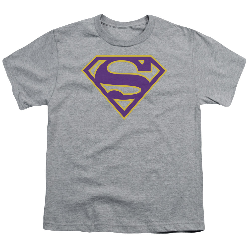 Superman Purple & Gold Shield Athletic Heather Youth/Toddler T-Shirt