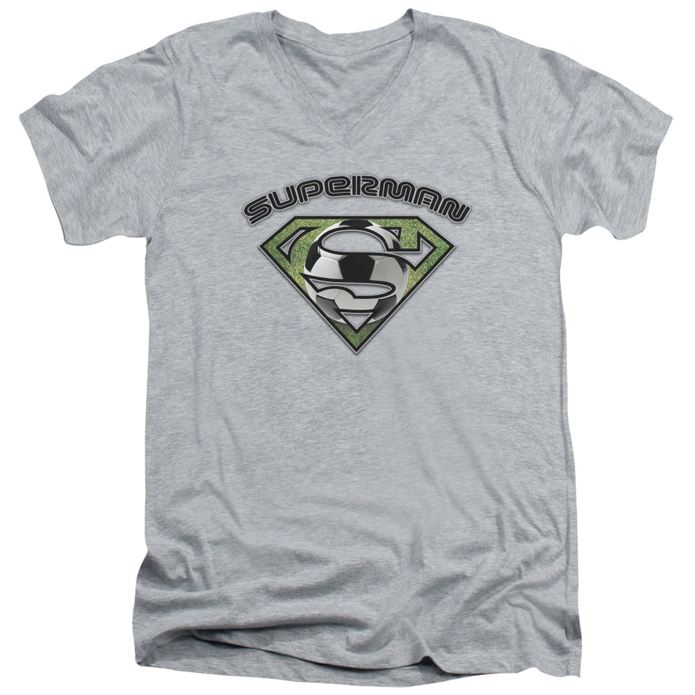 Superman Soccer Shield V-Neck T-Shirt