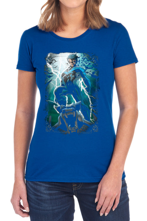 Batman Night Light Womens T-Shirt