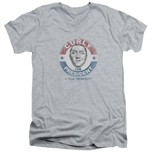 The Three Stooges Curly for President Wiseguy V-Neck T-Shirt