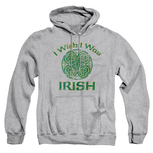 St Patrick's Day I Wish I Was Irish Athletic Heather Pullover Hoodie