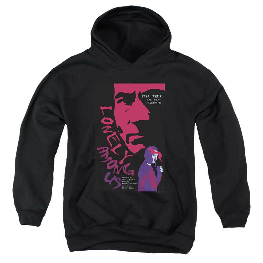Star Trek Lonely Among Us Black Youth Hoodie