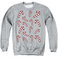 Christmas Candy Cane Crew Athletic Heather Crewneck Sweatshirt
